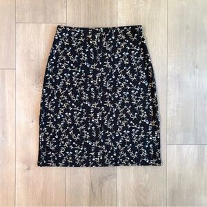 Vintage 1990’s A. Byer Black Floral Slip Skirt S Y2k Grunge Whimsygoth